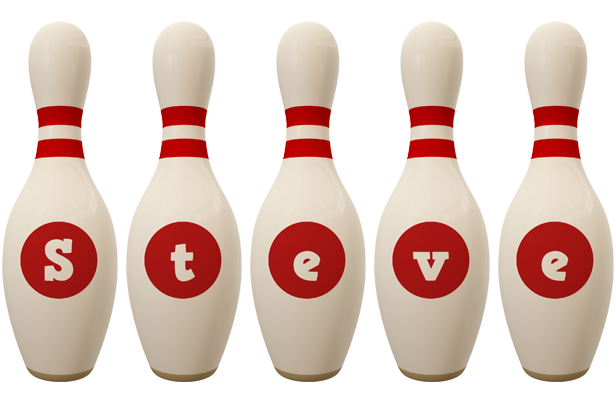 Steve bowling-pin logo