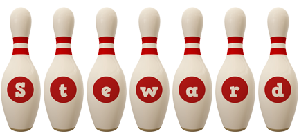Steward bowling-pin logo