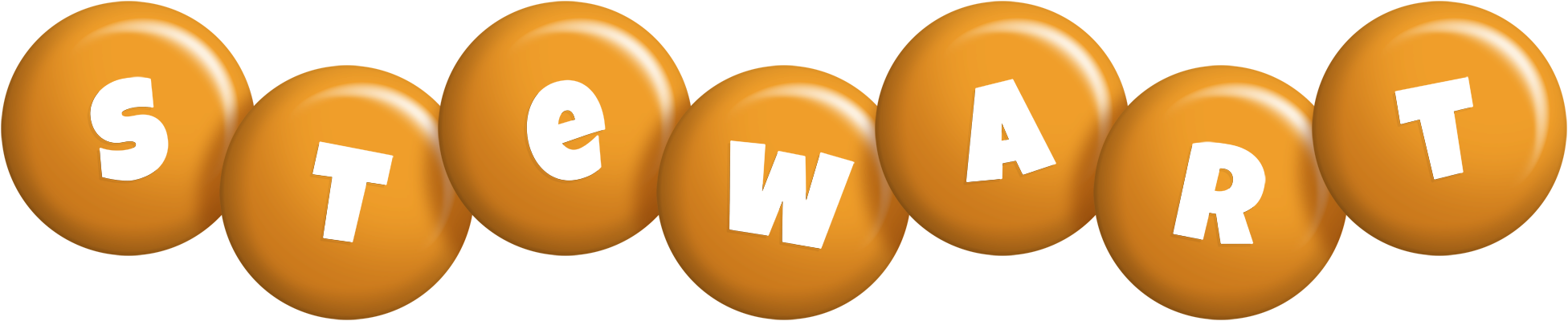 Stewart candy-orange logo