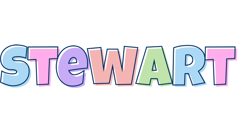 Stewart pastel logo