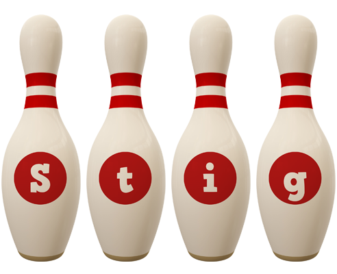 Stig bowling-pin logo