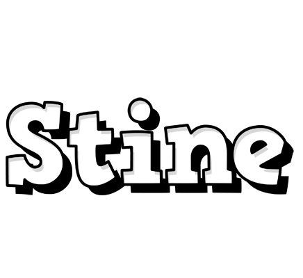 Stine snowing logo