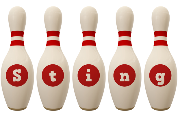 Sting bowling-pin logo