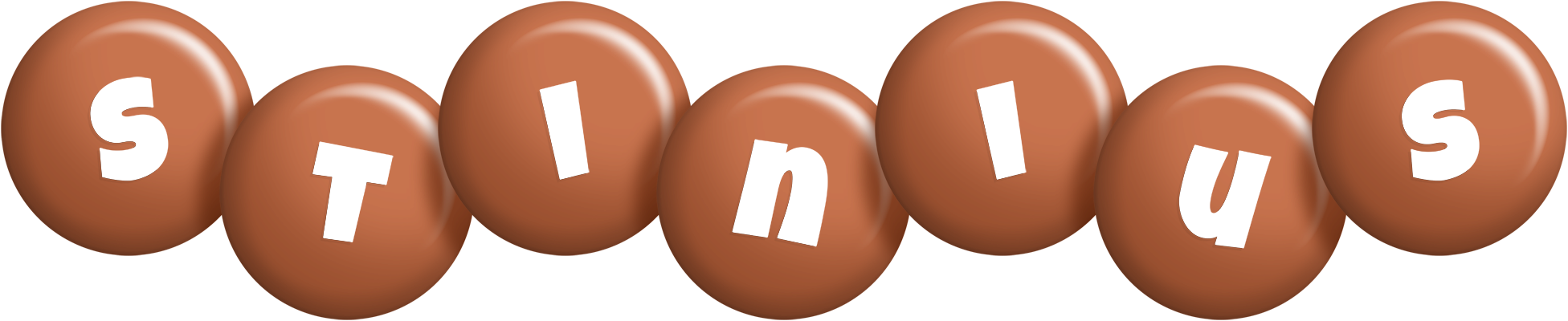 Stinius candy-brown logo