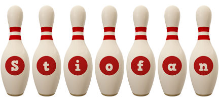 Stiofan bowling-pin logo