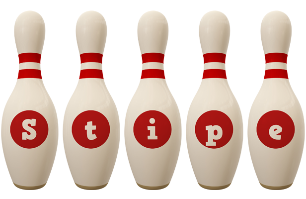 Stipe bowling-pin logo