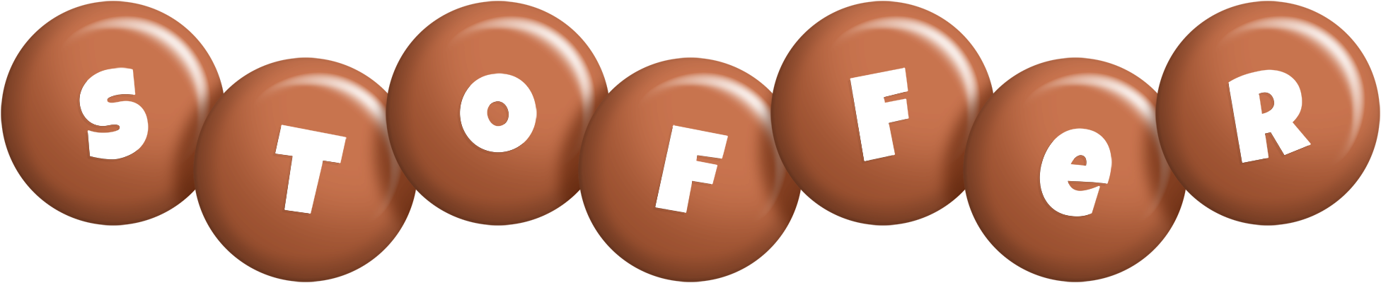 Stoffer candy-brown logo