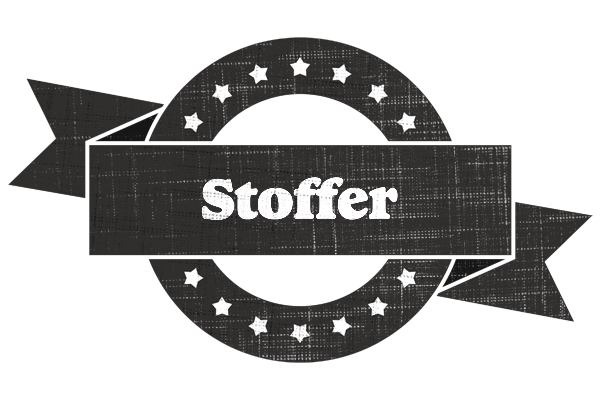 Stoffer grunge logo