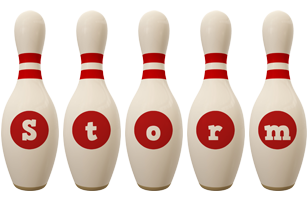 Storm bowling-pin logo