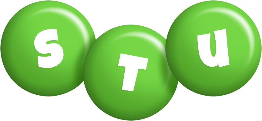 Stu candy-green logo