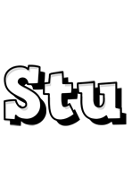 Stu snowing logo