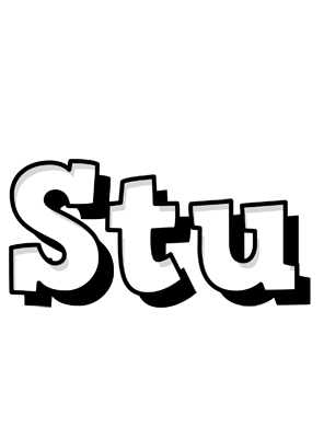 Stu snowing logo