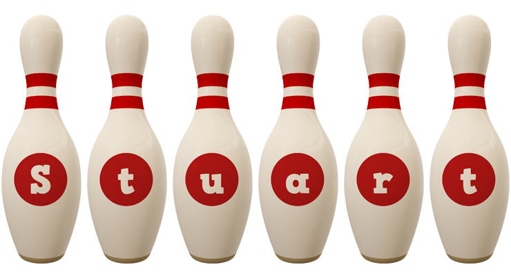 Stuart bowling-pin logo
