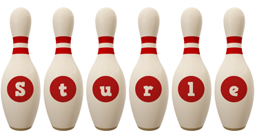 Sturle bowling-pin logo