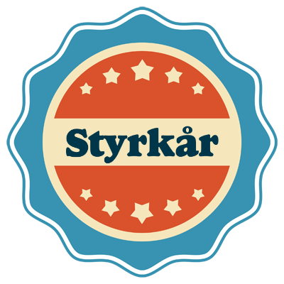 Styrkår labels logo