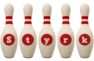 Styrk bowling-pin logo