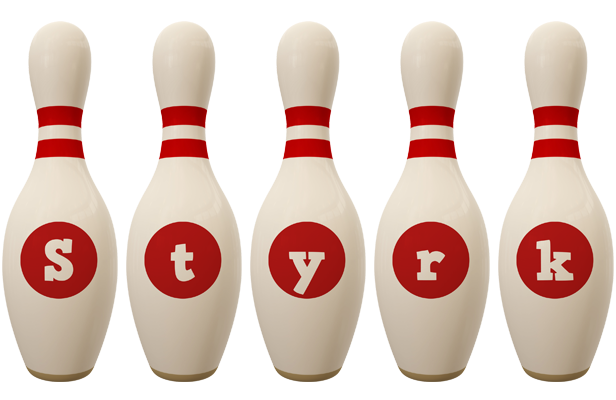 Styrk bowling-pin logo