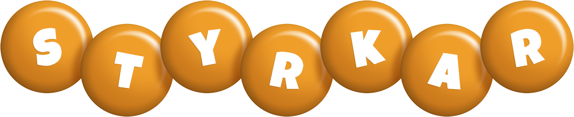 Styrkar candy-orange logo