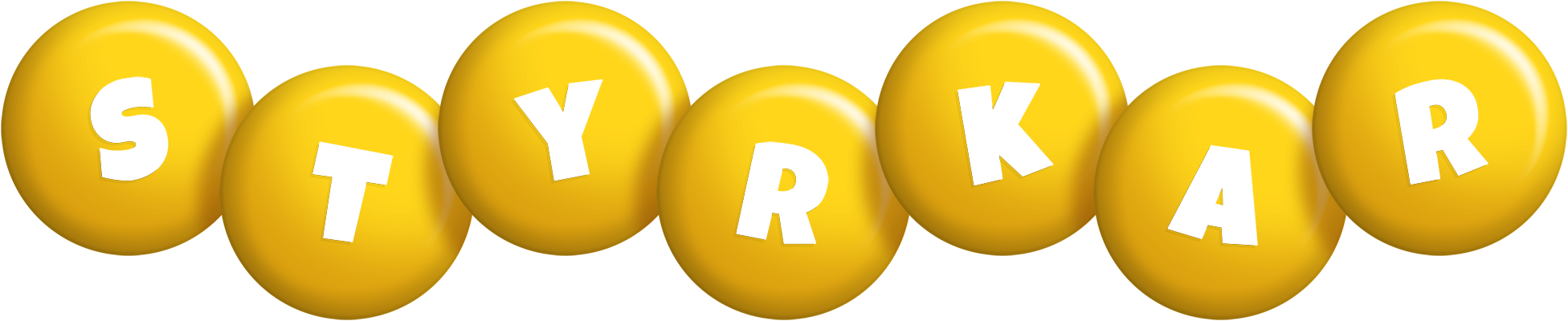 Styrkar candy-yellow logo