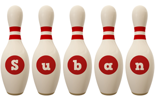 Suban bowling-pin logo