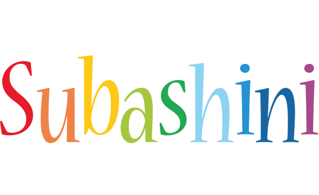 Subashini birthday logo