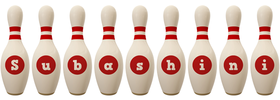 Subashini bowling-pin logo