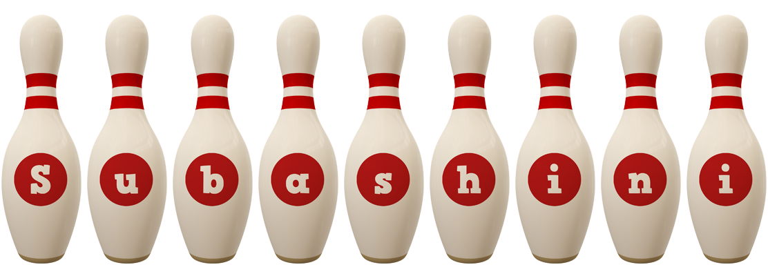 Subashini bowling-pin logo