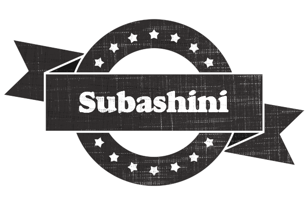 Subashini grunge logo