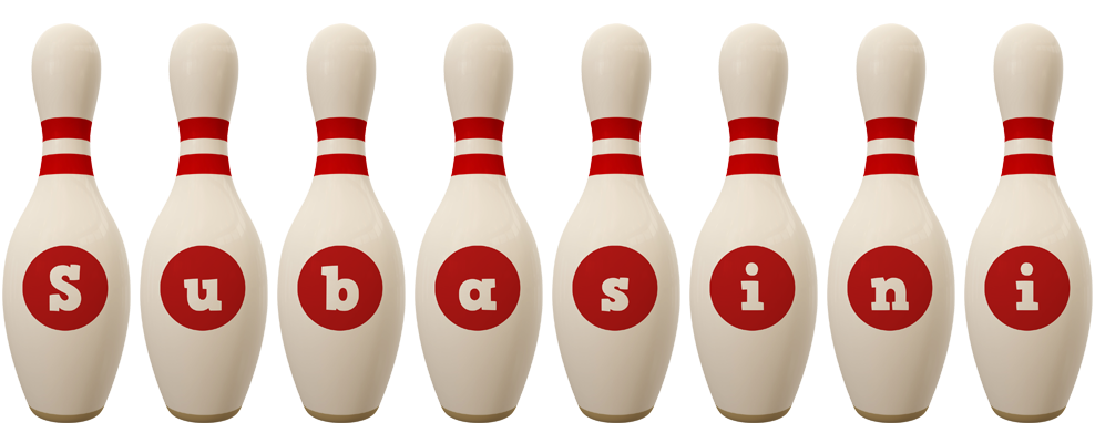 Subasini bowling-pin logo