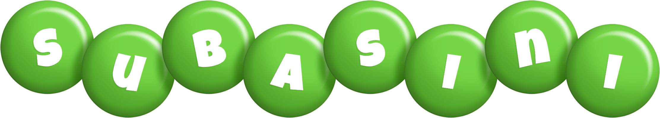 Subasini candy-green logo