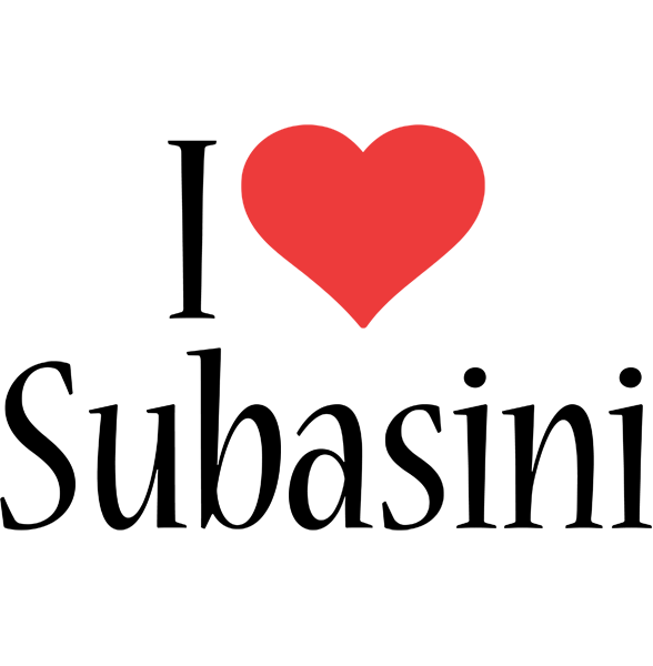 Subasini i-love logo
