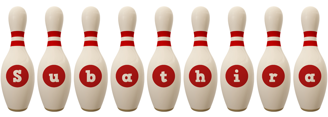 Subathira bowling-pin logo