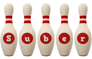 Suber bowling-pin logo