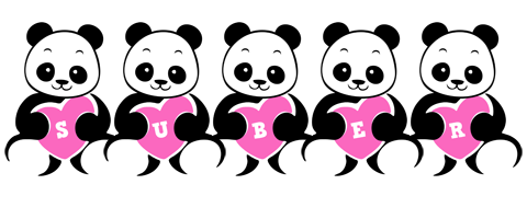 Suber love-panda logo