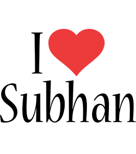 Subhan i-love logo