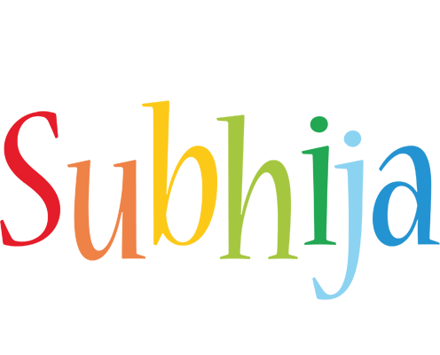 Subhija birthday logo