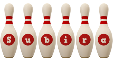 Subira bowling-pin logo