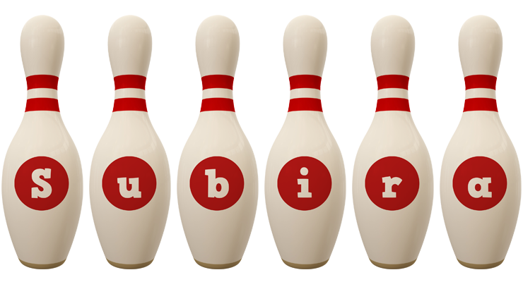 Subira bowling-pin logo