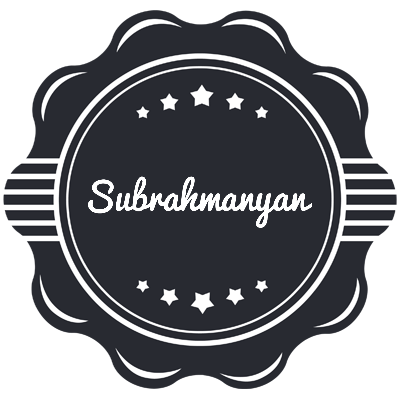 Subrahmanyan badge logo