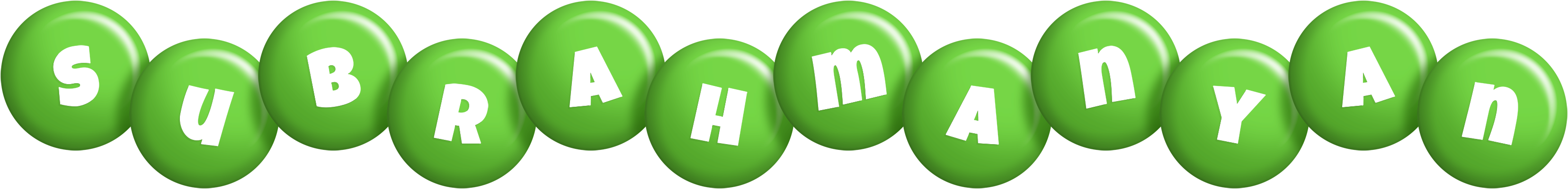 Subrahmanyan candy-green logo