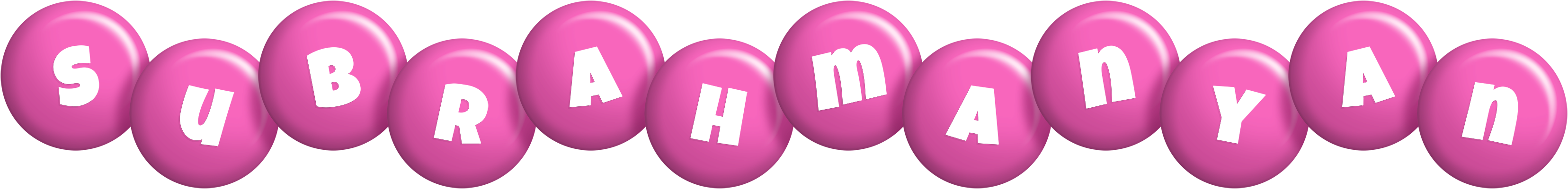 Subrahmanyan candy-pink logo