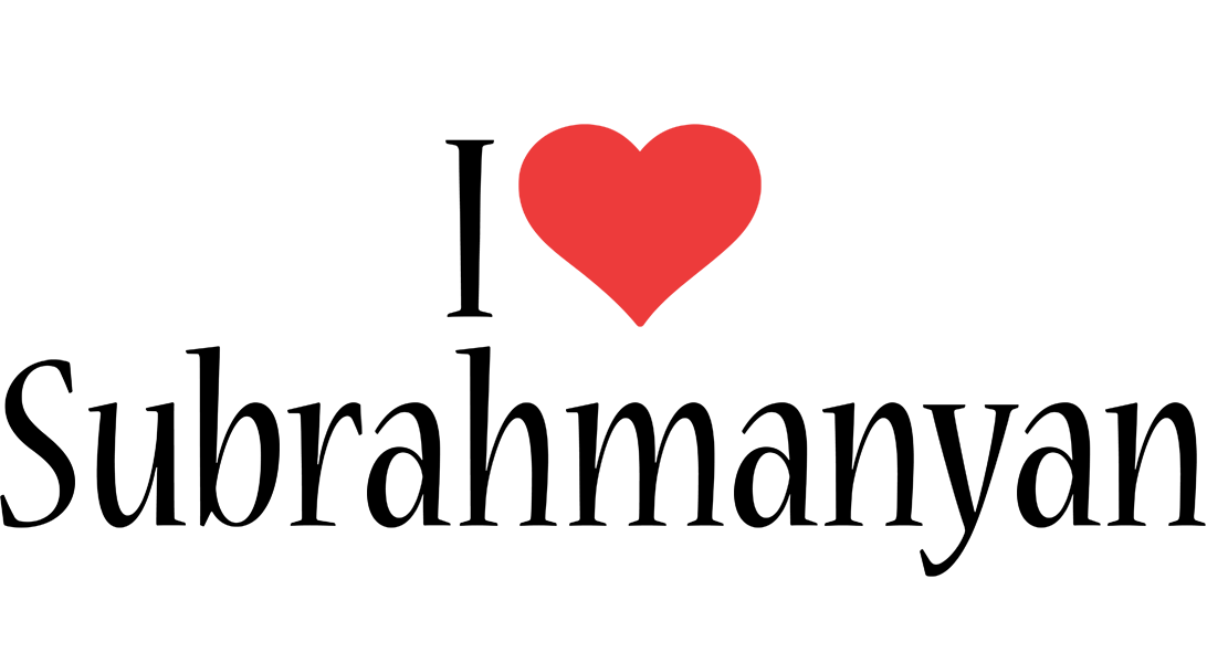 Subrahmanyan i-love logo