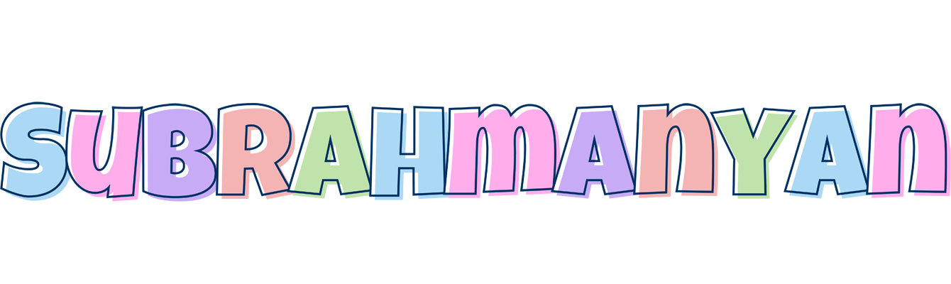 Subrahmanyan pastel logo