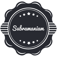 Subramaniam badge logo