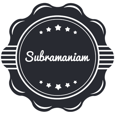 Subramaniam badge logo