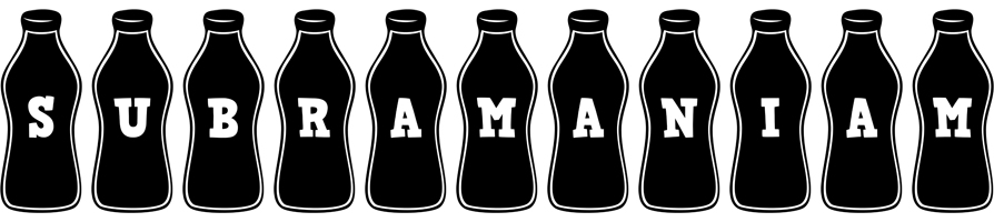 Subramaniam bottle logo