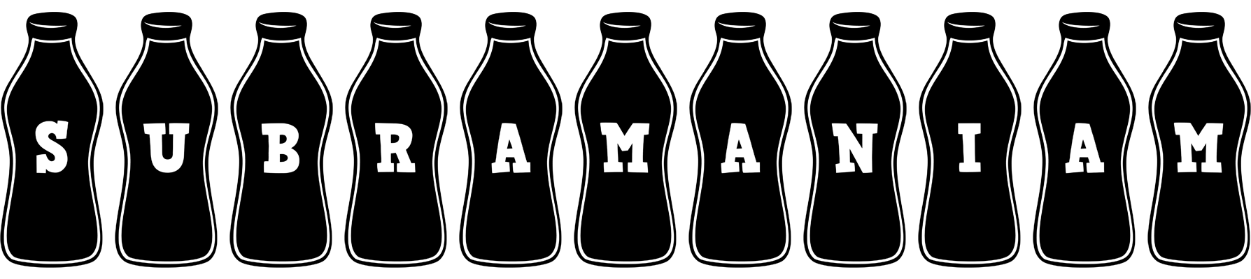 Subramaniam bottle logo