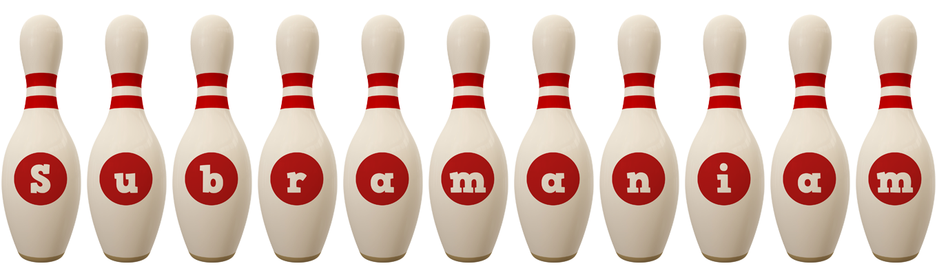 Subramaniam bowling-pin logo