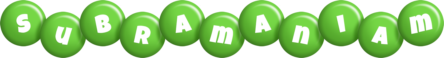 Subramaniam candy-green logo