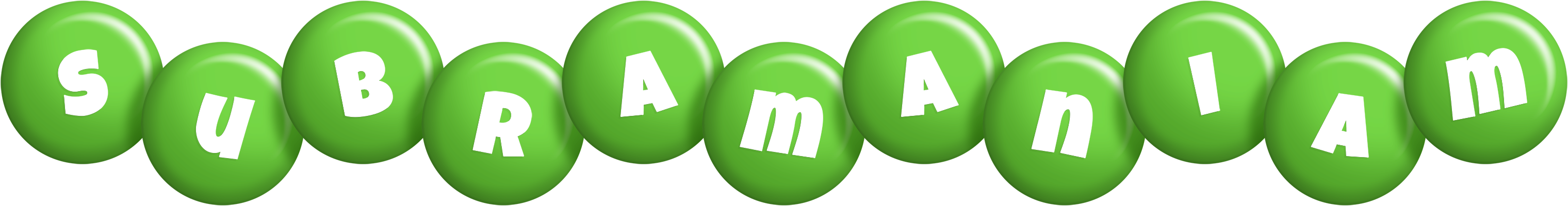 Subramaniam candy-green logo